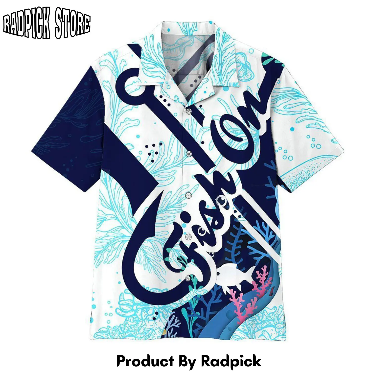 Radpick 3d fish on hook hawaii shirt rp292838